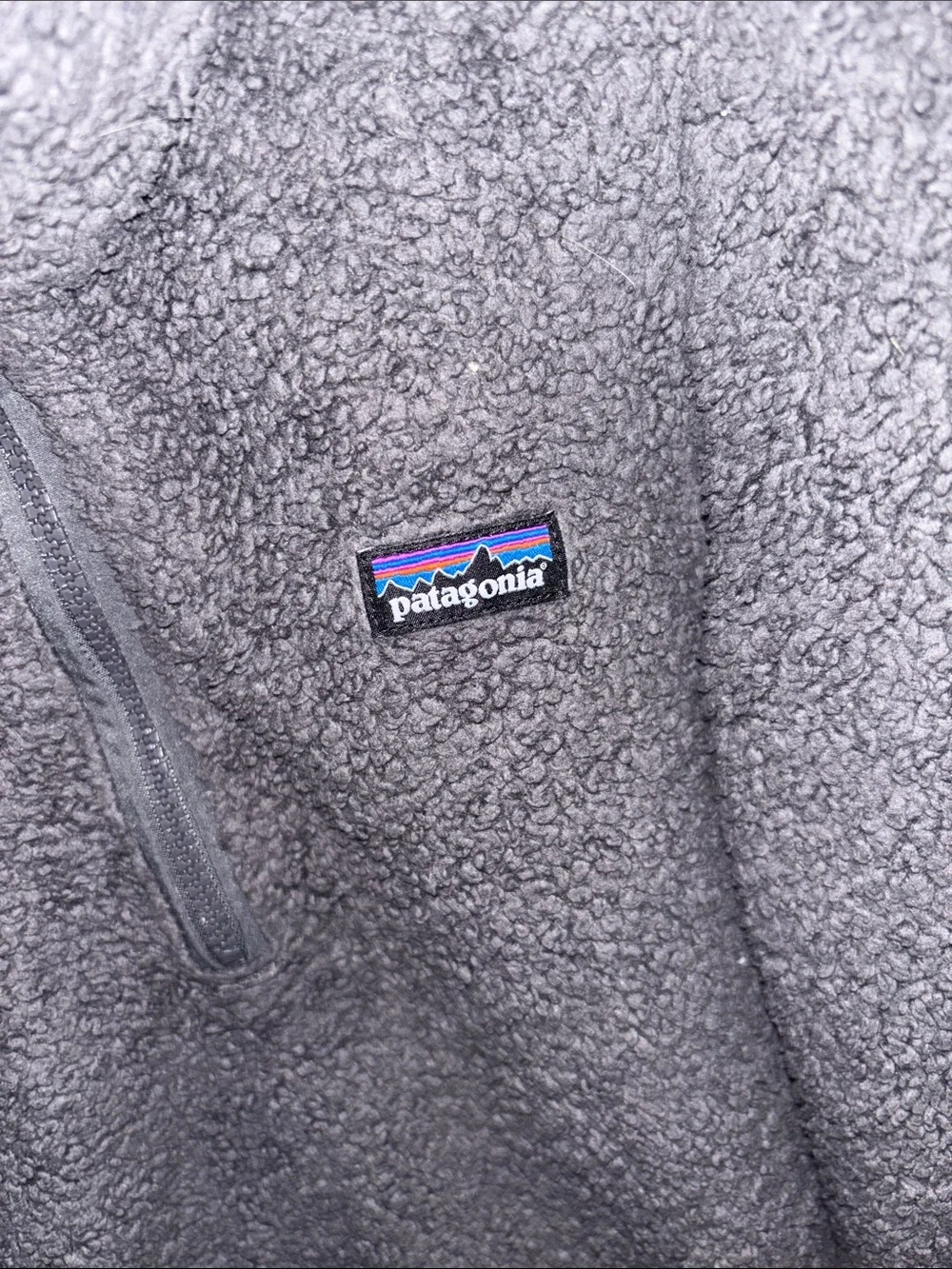 Patagonia Sz 12 Lg Kids' Gray Half-Zip Fleece Pullover